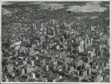 Press Photo Aerial view of Johannesburg showing the business center - lra31276