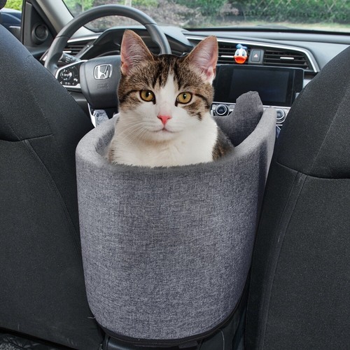 AU Pet Car Booster Seat Dogs Armrest Booster Seat for Car Center Console Seat GR - Picture 4 of 12