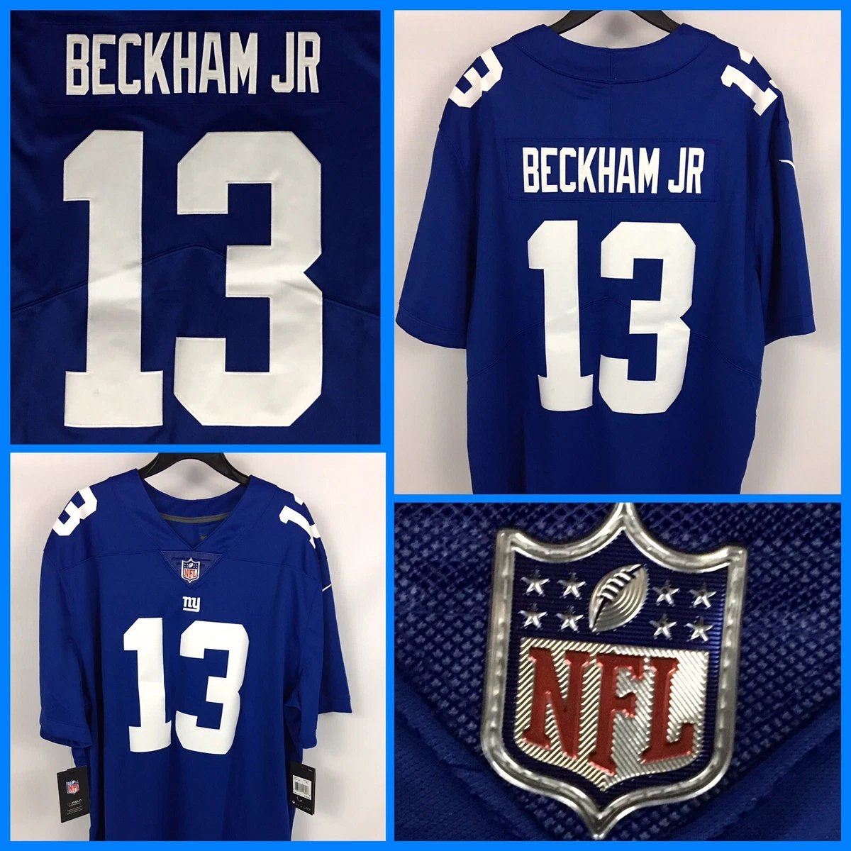 Men s Auth. ODELL BECKHAM JR New York Giants BLUE Nike Limited