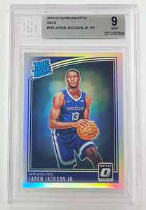 2018-19 Panini Donruss Optic Jaren Jackson Jr. Holo BGS 9 Rookie Card #188 RC