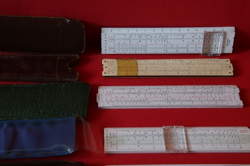 Vintage Pocket Slide Rules Lot 7pcs Castell Aristo Nestler in good condition - Bild 3 von 7