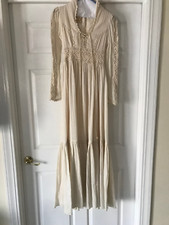 Vintage Gunne Sax by Jessica McClintock 1970s Beautiful Corset Dress size 5