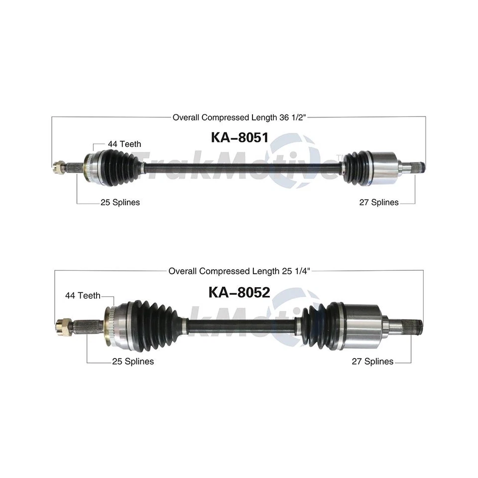 Juego de ejes CV delanteros derecho izquierdo SurTrack NUEVO para Kia Spectra5 tracción delantera transmisión automática Foto 2 de 4