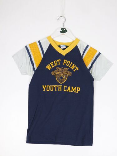 Vtg West Point Youth Camp T Shirt Fit S Blue 80s College Champion - Picture 1 of 7