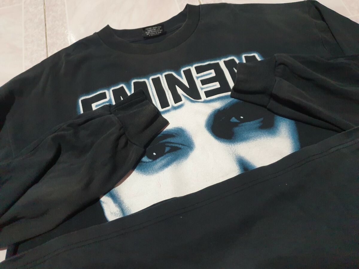 Rare Vintage Eminem Bootleg Hip hop rap tee Long Sleeve T Rare Vintage Eminem Bootleg Hip hop rap tee Long Sleeve T