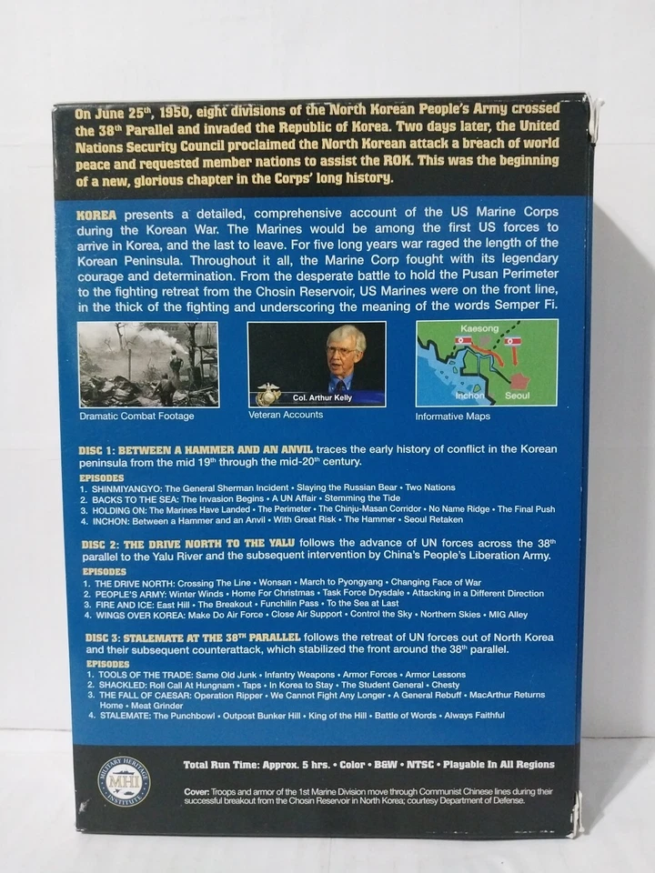 Battle History of the USMC Korea 3 DVDs - See Below Titles (DVD 723721565060) - Image 3 of 4