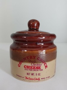 Dazzling swiss colony com Vtg Country Crock Chedder Cheese Stoneware Pot Swiss Colony Advertising Ebay