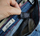 Pello women's size 1 cotton slim fit distressed blue jeans — photo 4