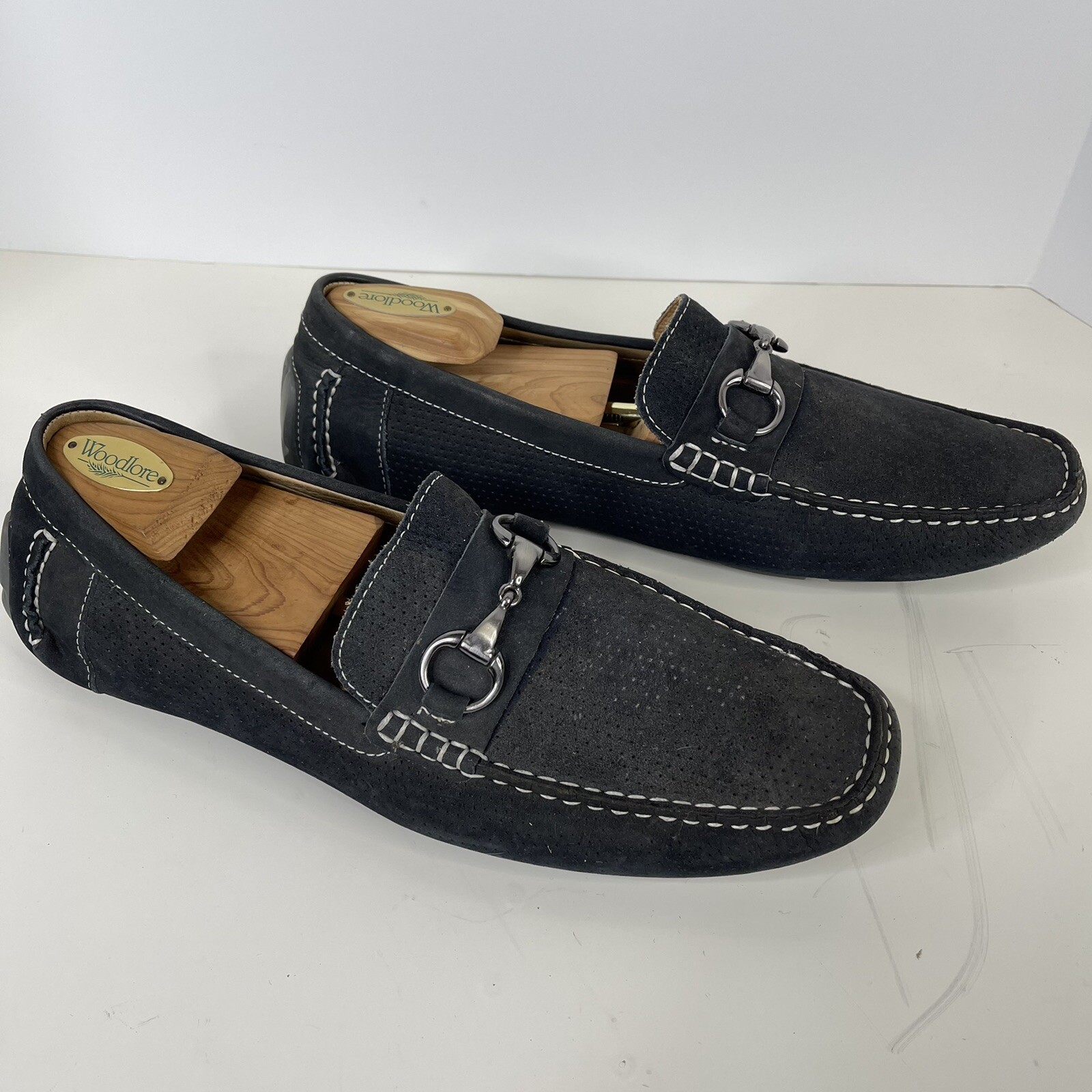 horse bit Sz 10 gray suede Leather | eBay