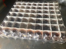 Lot of 72 Brown Glass Bottles with 1/2" opening (1.5" dia. x 3" Tall)