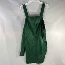 PRETTY LITTLE THING BODYCON DRESS WOMENS 8 GREEN NWT NEW TAFETTA PUFF SLEEVE