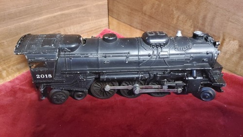 Locomotiva a vapore Lionel #2018 del dopoguerra O27 ~ testata funziona luci fumi