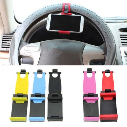 Universal Car Phone Holder For Steering Wheel Car Navigation Handlebar Bracket - Picture 1 of 17