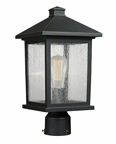 Z-Lite 531PHMS-536P-BK Portland 1 Outdoor Post Light - Picture 1 of 1