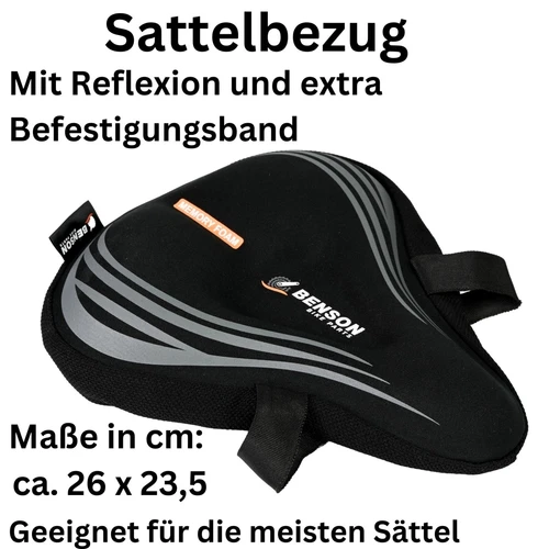 Fahrrad Satteldecke Sattelbezug Sattelüberzug Sattelpolster Sattel 26 x 23,5 cm
