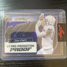 2023 Leaf Metal Pro Set Proof 1/1 Campus VIP Purple Pulsar - Zack Kuntz