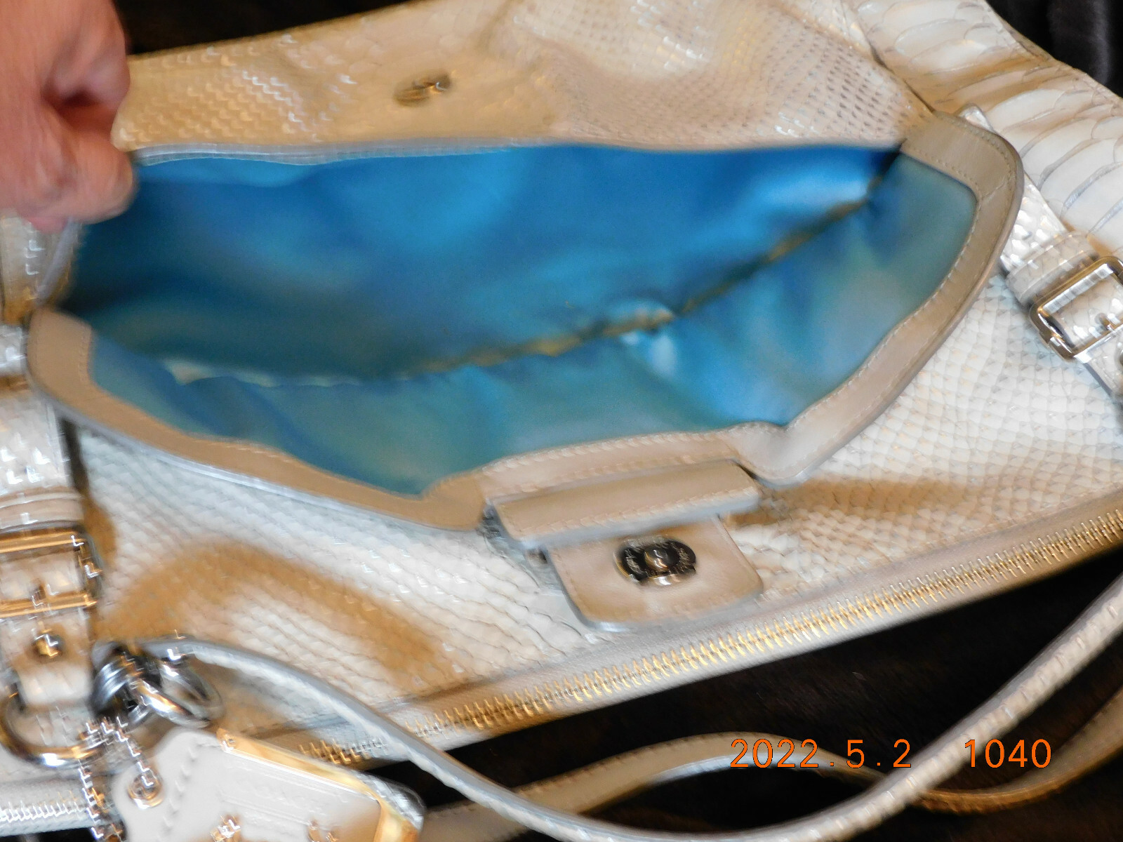 Coach Carrie Madison Pinnacle Python Embossed Lea… - image 4