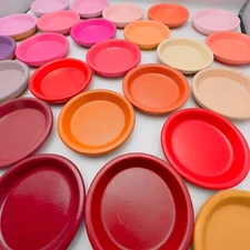 4" Hand Painted Terra Cotta Clay Planter Saucer Drip Tray Custom Colors Colorful