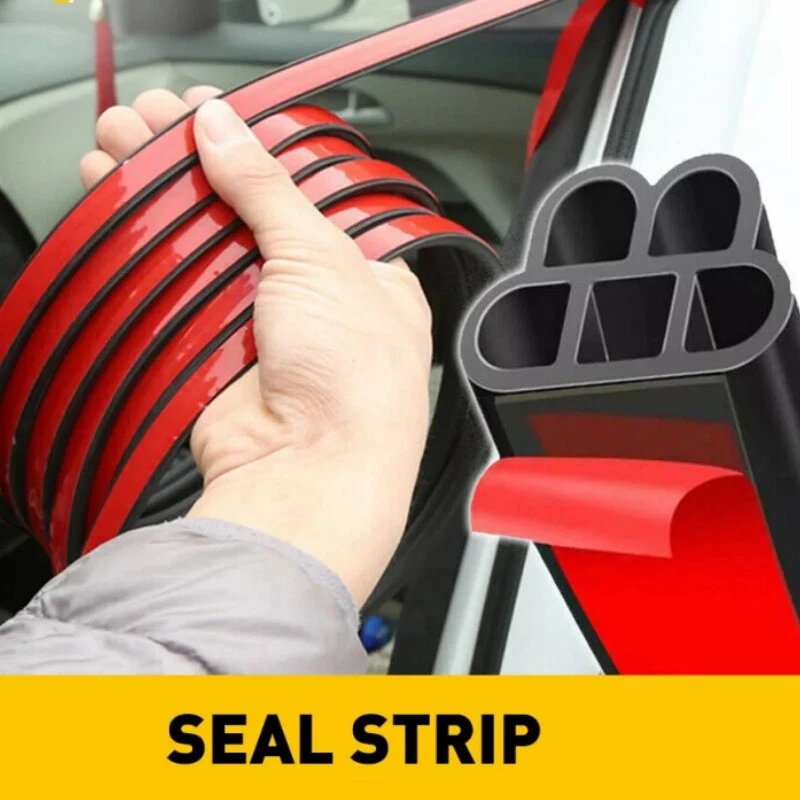 53ft Car Door Seal Strip Universal Car Door Weather Stripping Rubber Seal Strip - Image 3 of 4