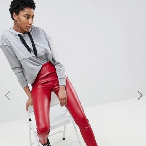 Faux Leather Leggings Sz S EUC | eBay