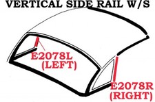 1956-1962 Corvette Weatherstrip Hardtop Side Rail Vertical Usa Right 1956-1962 Corvette Weatherstrip Hardtop Side Rail Vertical Usa Right