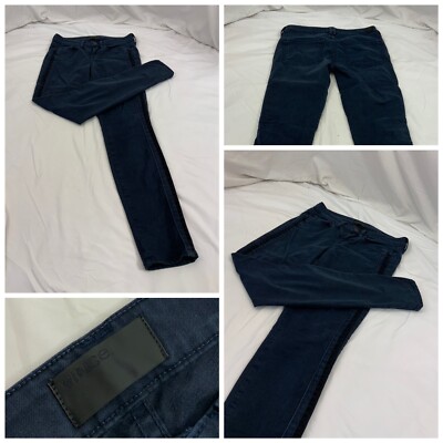 Vince Jeans Sz 25 Black Tencel Cotton Stretch Skinny USA EUC YGI Q1-571