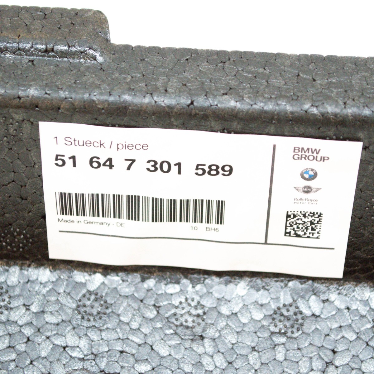 MINI COOPER F55 F56 F57 FRONT CARRIER ABSORBER FOAM 51647301589 