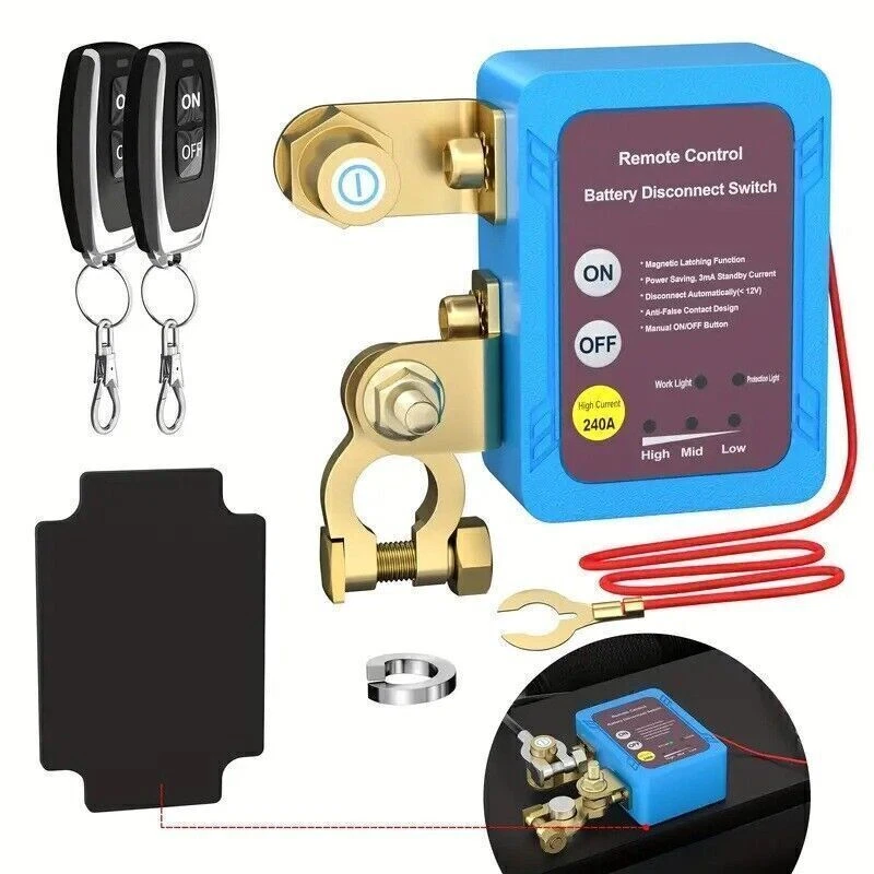 Car Battery Switch Disconnect Power Kill Master Isolator Cut Off Remote Control - Image 2 of 4