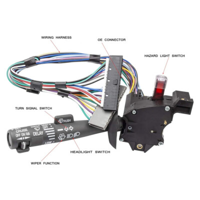 CarBole Multi-Function Turn Signal & Wiper Switch For Chevy GMC Trucks 95-02 - Lifetime Warranty