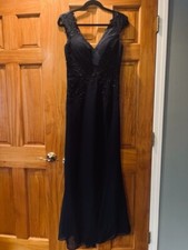 mother of the bride dress Cameron Blake by Mon Cheri.   Navy, beaded