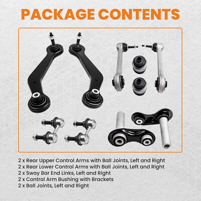 Complete Rear Suspension Kit For BMW X5 & X6 – Upper Control Arms, Sway Bar Links & Bushings (10-Piece Set)