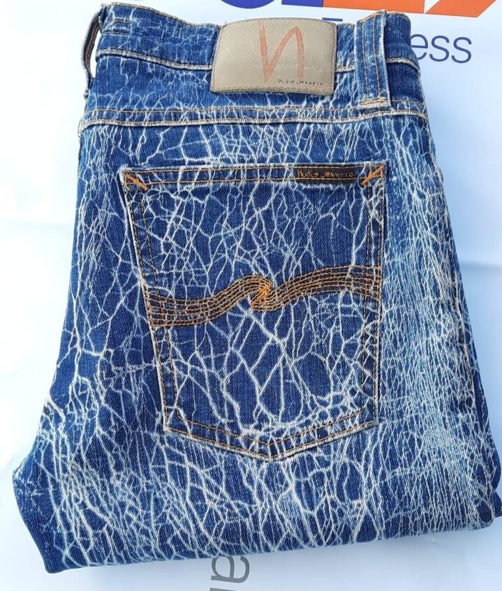 2000s Nudie Jeans Thigh Long John Cracker Blue Rarest Jeans Size