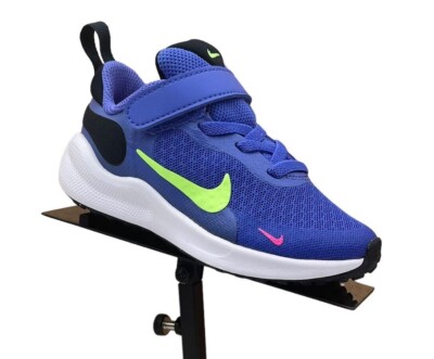 Nike Revolution (PSV) Toddler Girl's Slip-on Sneakers Size 8-9  Purple/Multicolor