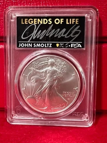 2024 $1 American Silver Eagle 1oz PCGS MS70 FS Legends of Life John Smoltz