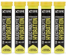 Electrolyte Hydration Tablets Lemon 5 x 20 Effervescent = 100 Tablets