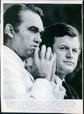 1973 George Wallace Edward Kennedy Al Governor Us Senator Politic Wirephoto 8X10