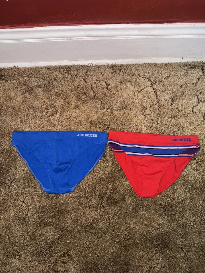 Bragas de bikini Joe Boxer para mujer rojas y azules, paquete de 2 talla XL ¡Nuevas! Foto 2 de 4
