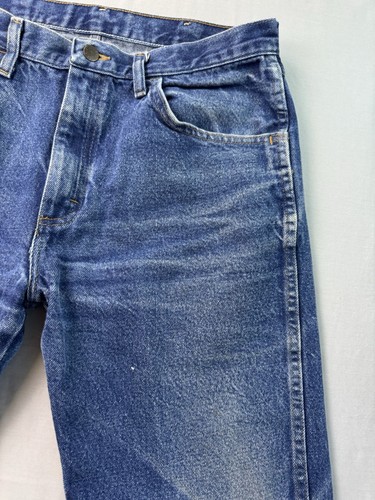 Pantalones de mezclilla Rustler Wrangler para hombre 34 X 30 100 % algodón azul oscuro calce relajado - Imagen 4 de 8