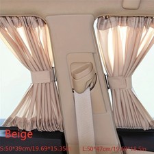 2pcs Universal Car Side Window Curtains Foldable UV Protection Sunshade