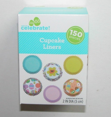 NWT NEW Spring Easter Egg Cupcake Papers Baking Cup 150 Floral Egg Chicks