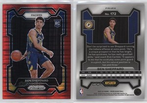 2023-24 Panini Prizm Red Seismic Prizm /299 Ben Sheppard #172 Rookie RC