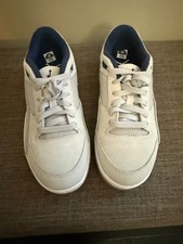 NWOT Jordan Flight Court GS Kids Shoes Grey /Midnight Navy/White Size 5Y W 6.5