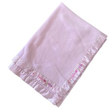 Carter's Child Of Mine Pink Blanket "I love you" Embroidered Edge Satin Border