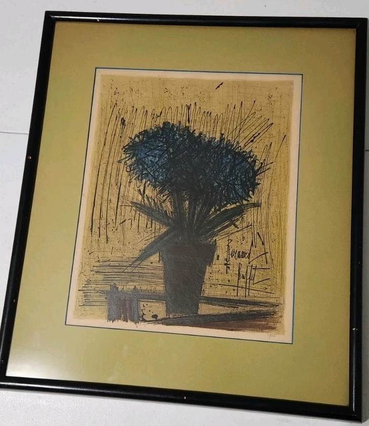 LITOGRAFÍA BUFFET BARD Placa numerada firmada edición LT - septiembre 1966 L' Lortensia Foto 2 de 4