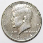1966 50c Kennedy 40% Silver Half Dollar - RAW - Great Luster