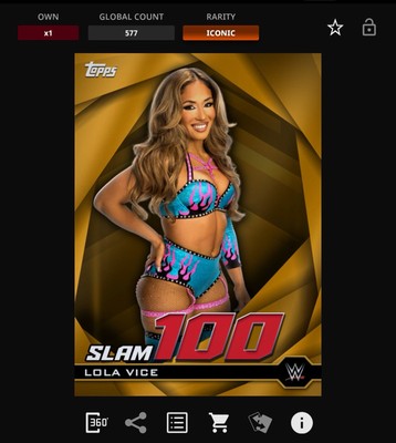 DIGITAL Topps WWE Slam 100 Gold Iconic - LOLA VICE
