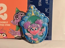 New 1.5" Abby Cadabby Fancy Medallion Pin Sesame Street Place S. 2 Waves Wand