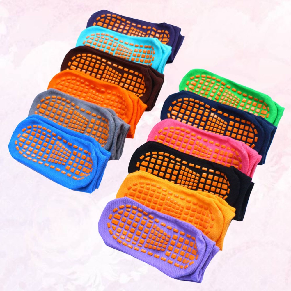 SAOLA 12 Paia Calze Yoga Antiscivolo Genitore Bambino Adulti Suola Sportiva Erogazione