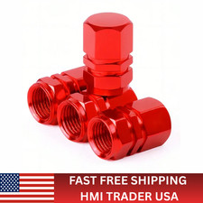4pcs Metal Tire Valve Caps For Cars Bicycles Motorcycles Universal Fit