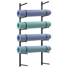 Yoga Mat Holder Wall Mount Yoga Mat Storage Holder Yoga Mat Organizer Skatebo...